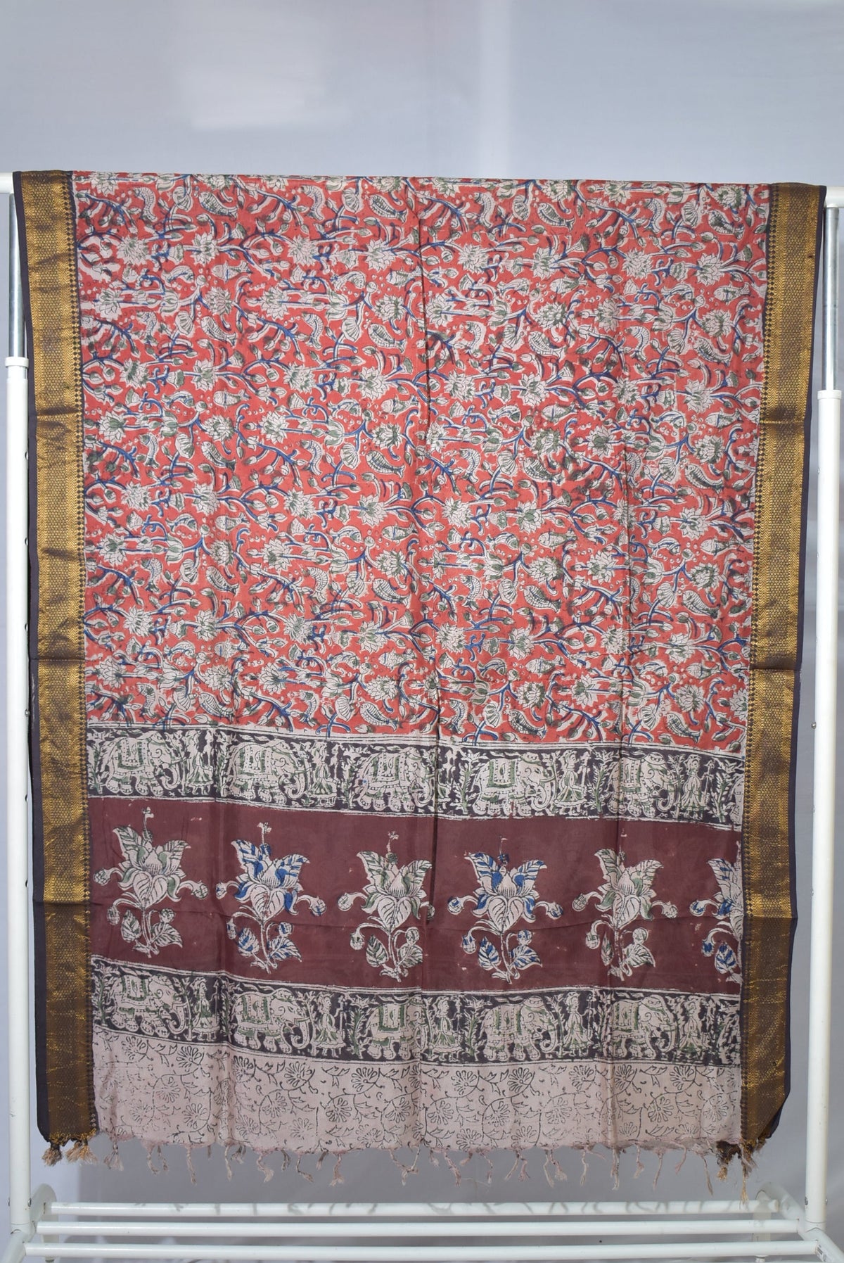 Kalamkari Silk Dupatta KSD76