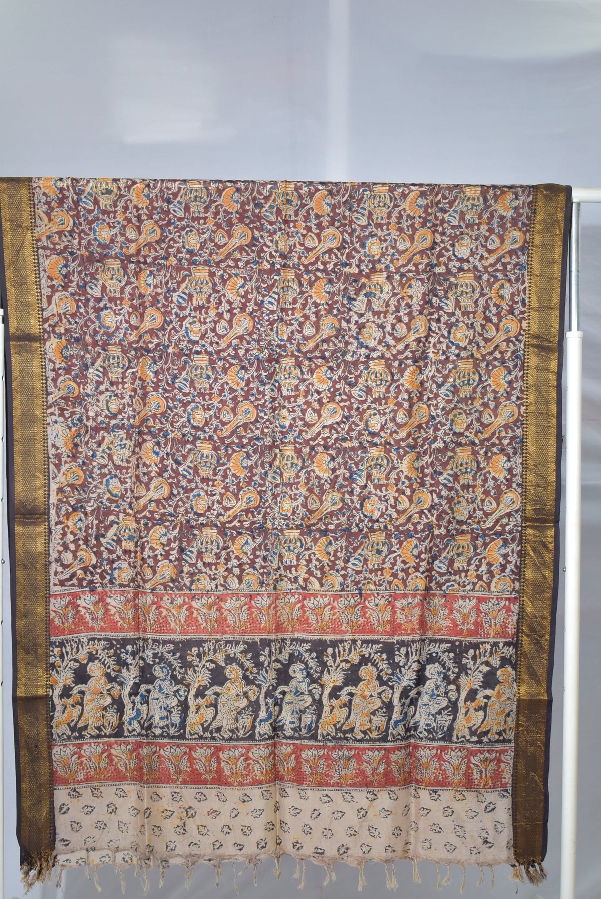Kalamkari Silk Dupatta KSD80