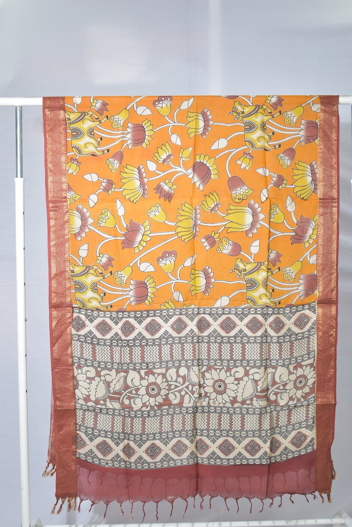 Kalamkari Silk Dupatta KSD65