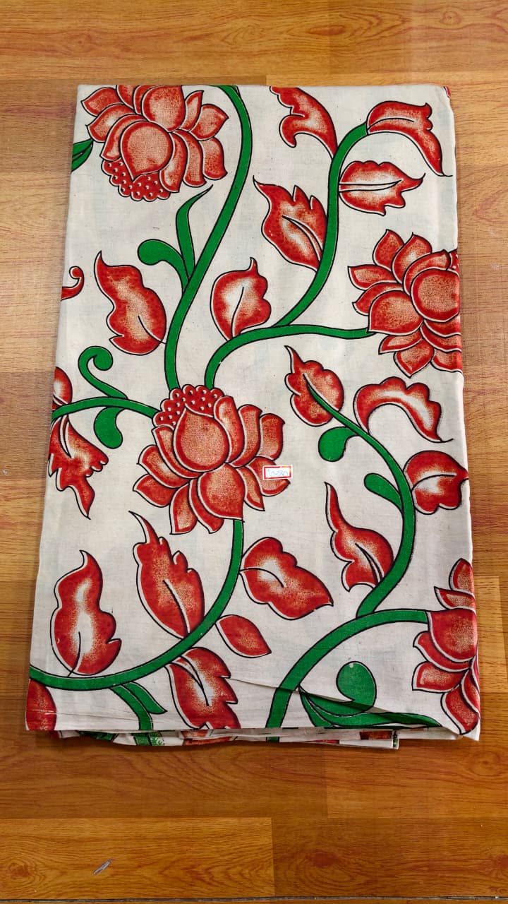 Beige Kalamkari Fabric
