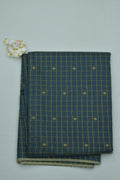 Green Checks Silk Fabric