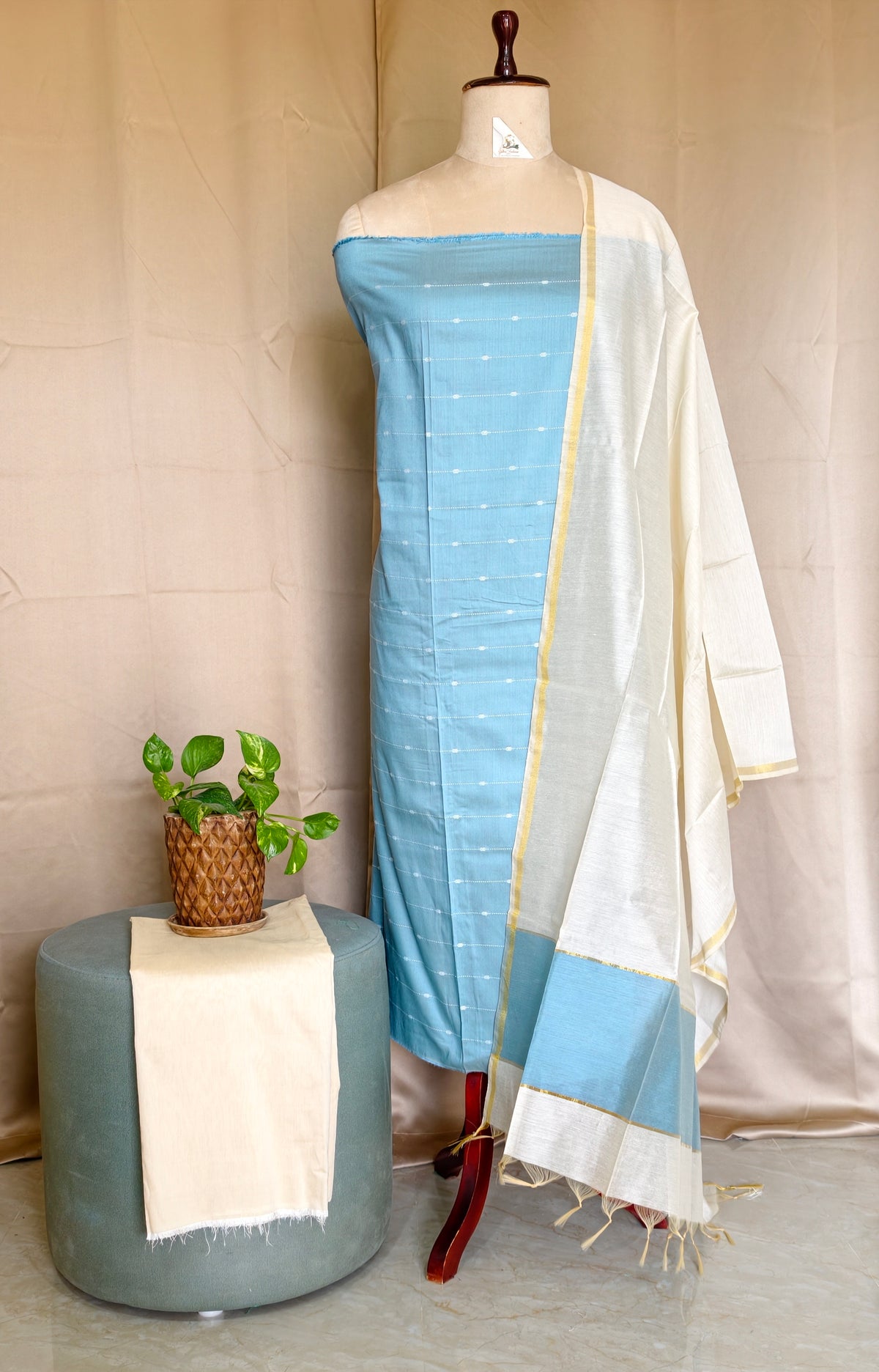 Jaquard Silk Checks  - JSS05