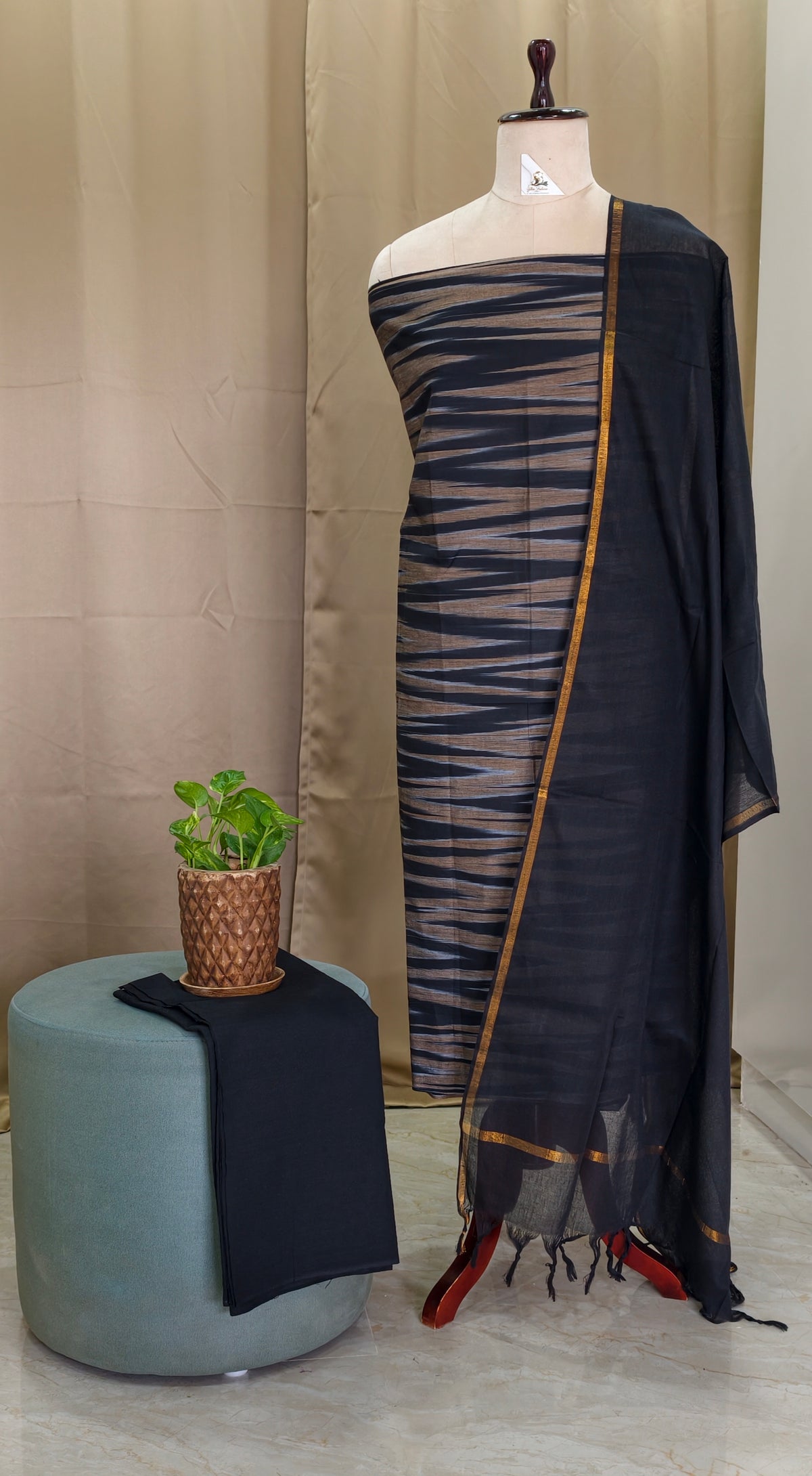 Ikkat Cotton Set  - ICS28