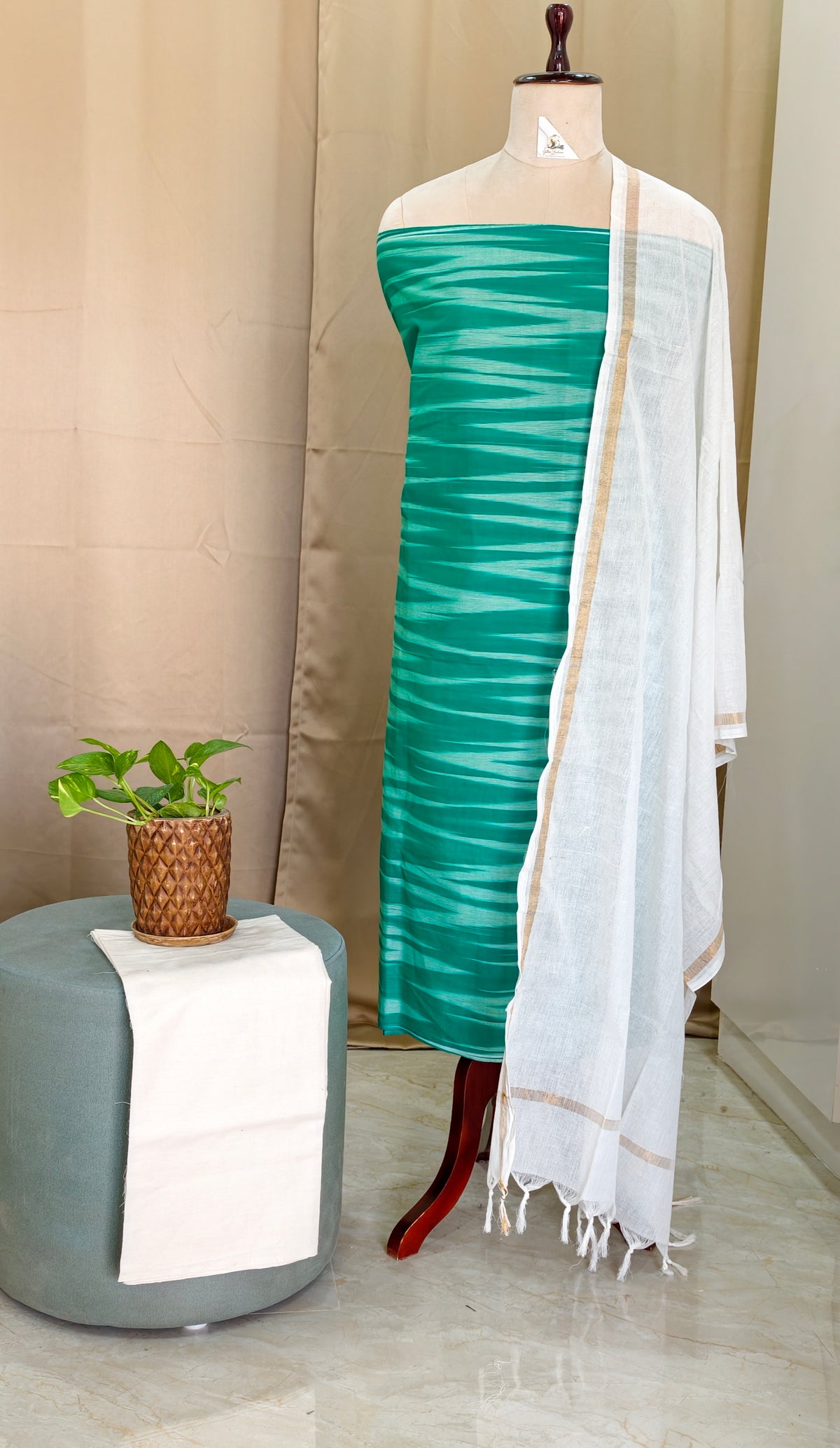 Ikkat Cotton Set  - ICS32