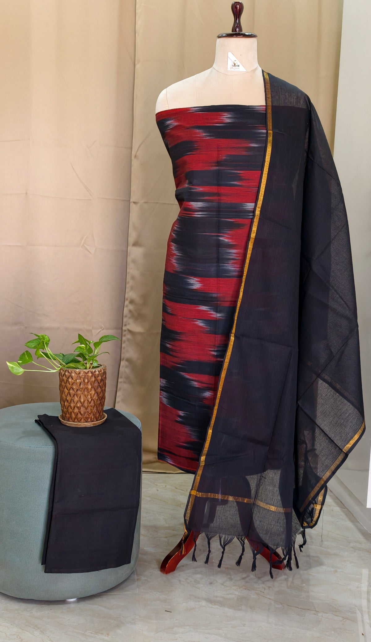 Ikkat Cotton Set  - ICS37