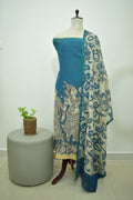 Blue Kalamkari Kota Unstitched Sets