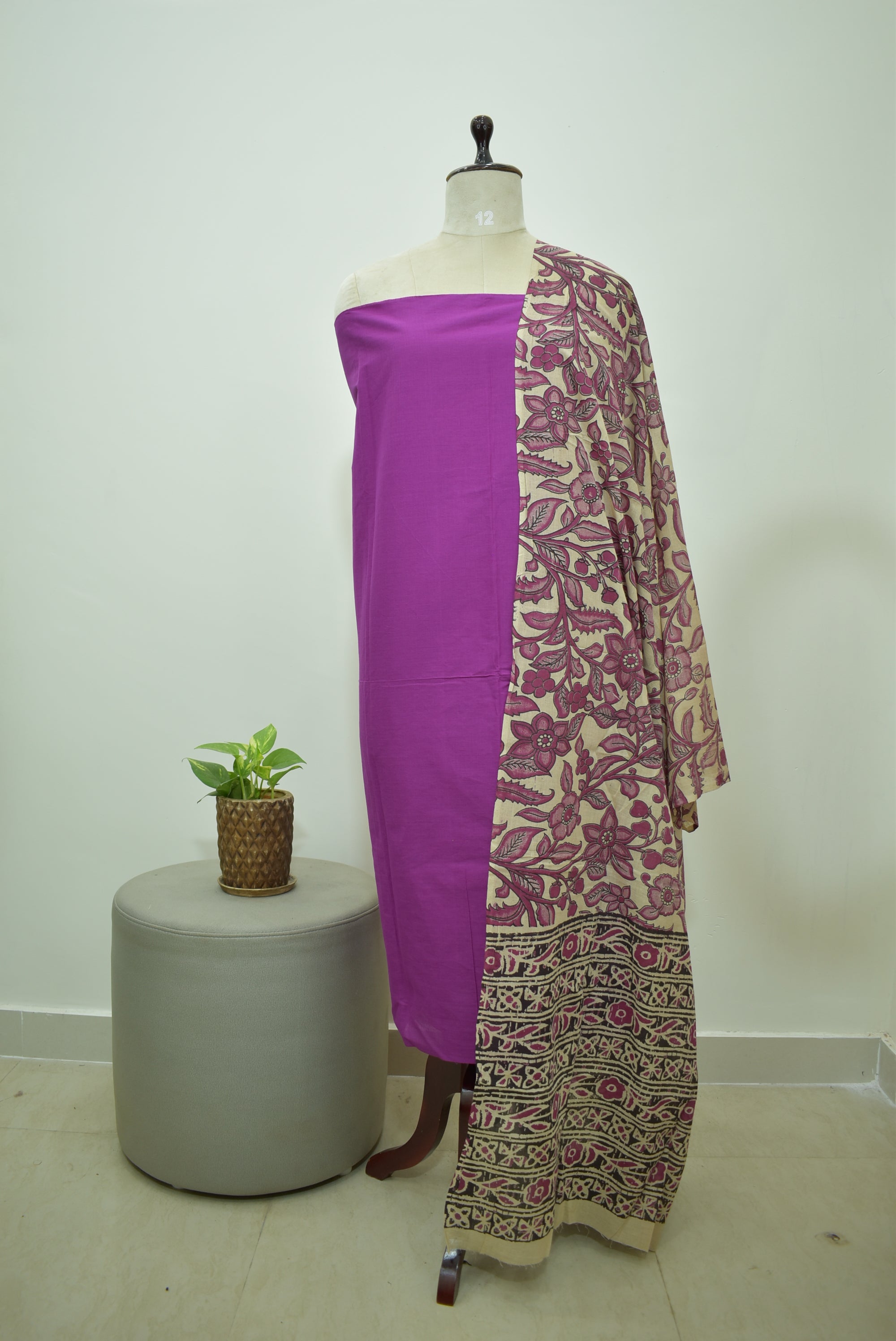 Purple Kalamkari 2pcs Set