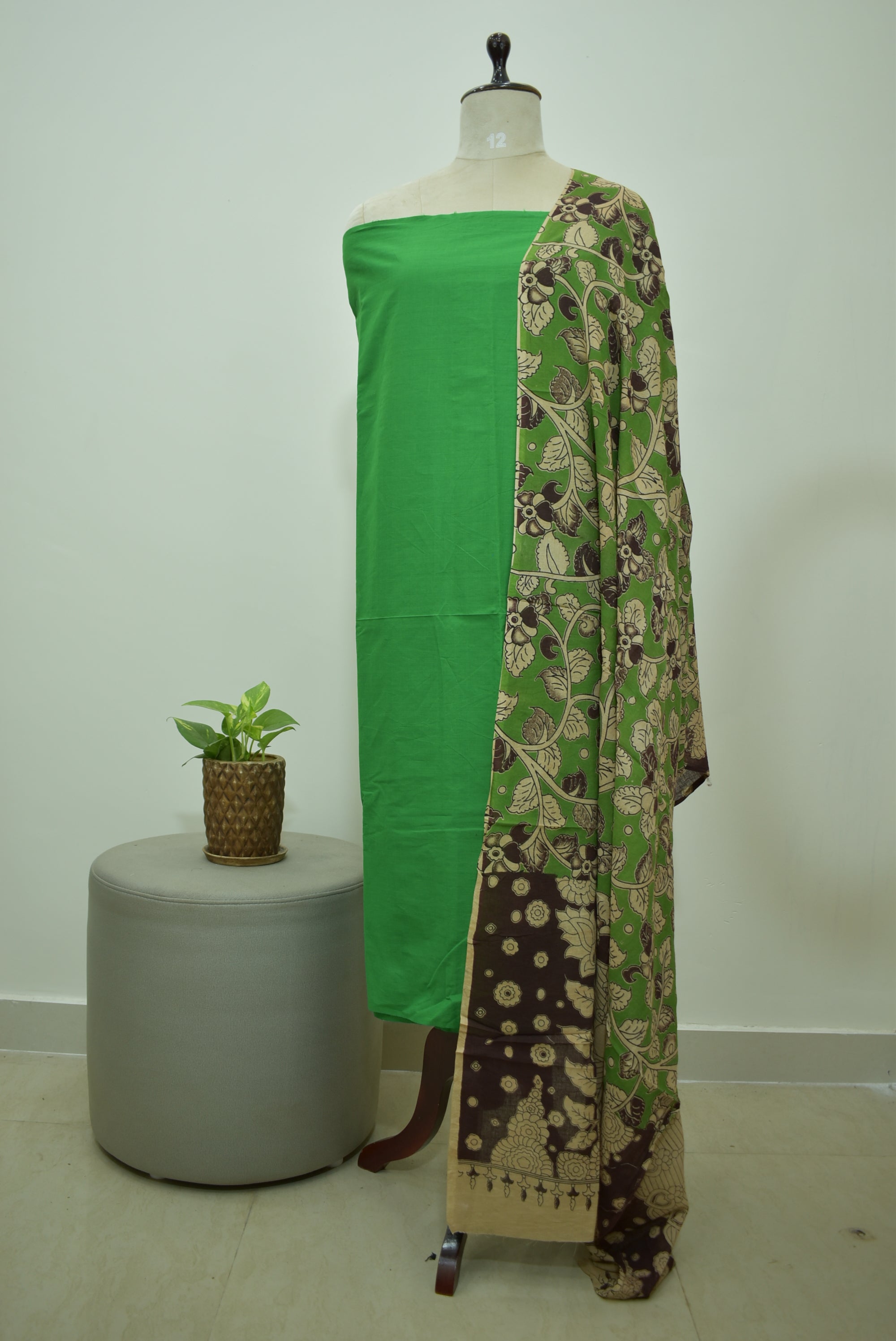 Leaf Green Kalamkari 2pcs Set