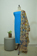 Sky Blue Multi Color Duppatta Kalamkari 2pcs Set