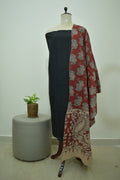 Black Red Kalamkari 2pcs Set