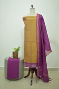 Mustard Pink Mangalagiri Cotton 3Pcs Set