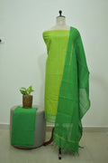 Leaf Green Mangalagiri Cotton 3Pcs Set
