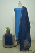 Blue Mangalagiri Cotton 3Pcs Set