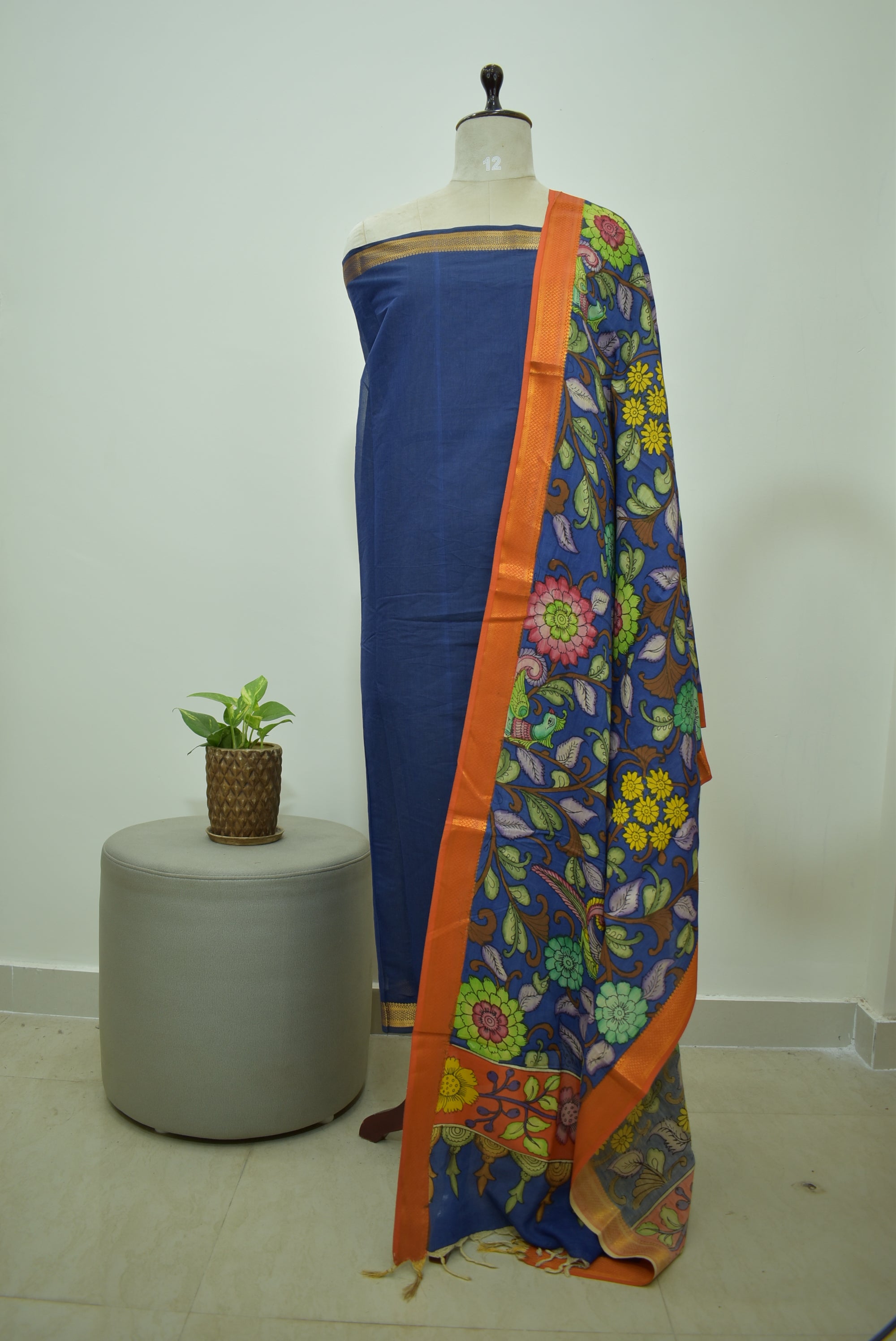 Blue Mangalagiri Premium Set