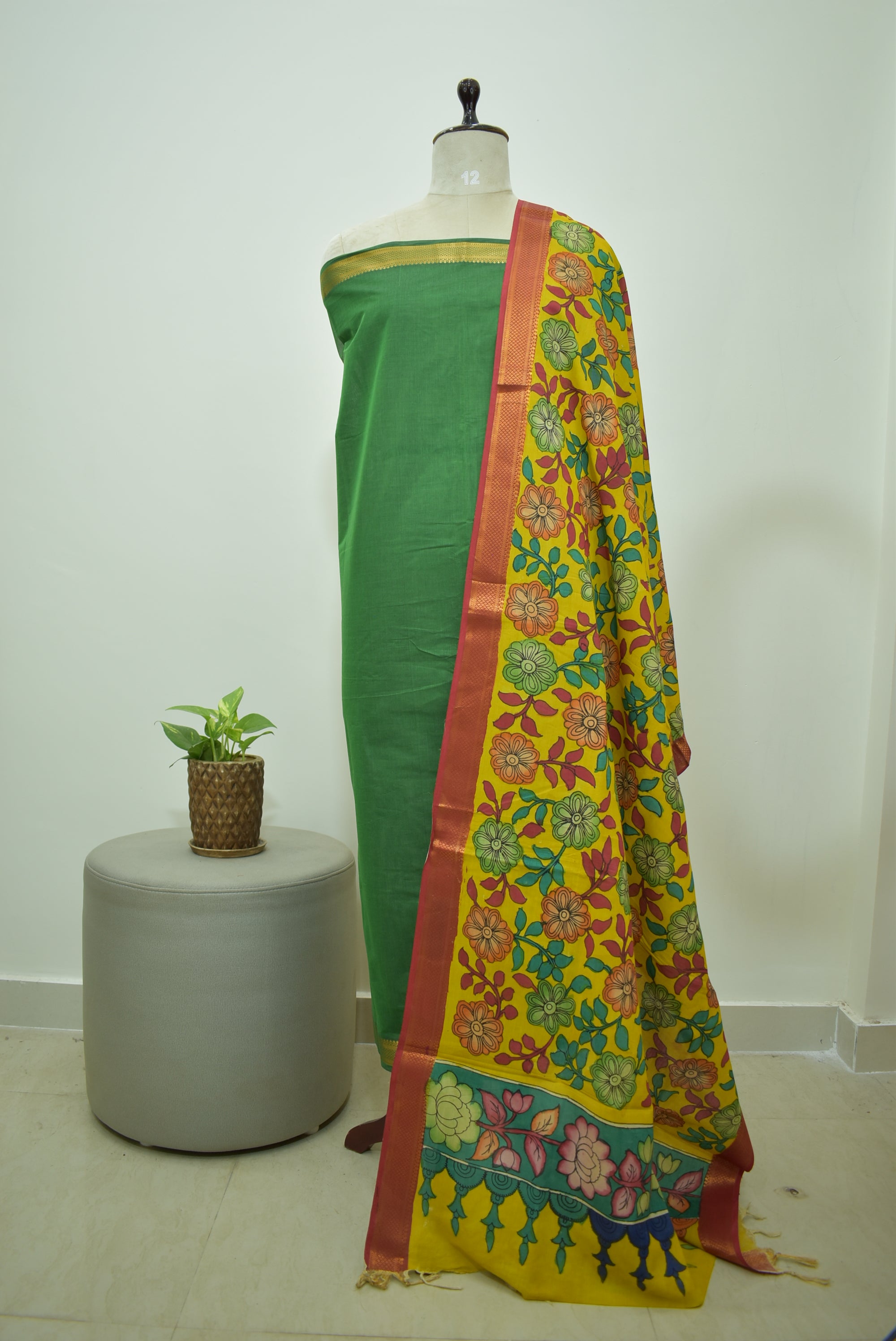 Light Green Mangalagiri Premium Set