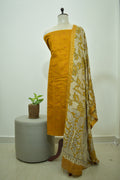 Mustard Beige Raw Silk 2pcs Set