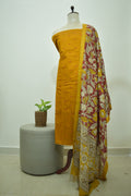 Mustard Red Raw Silk 2pcs Set