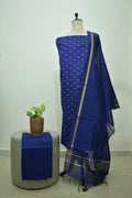 Blue Raw Silk 3Pcs Set