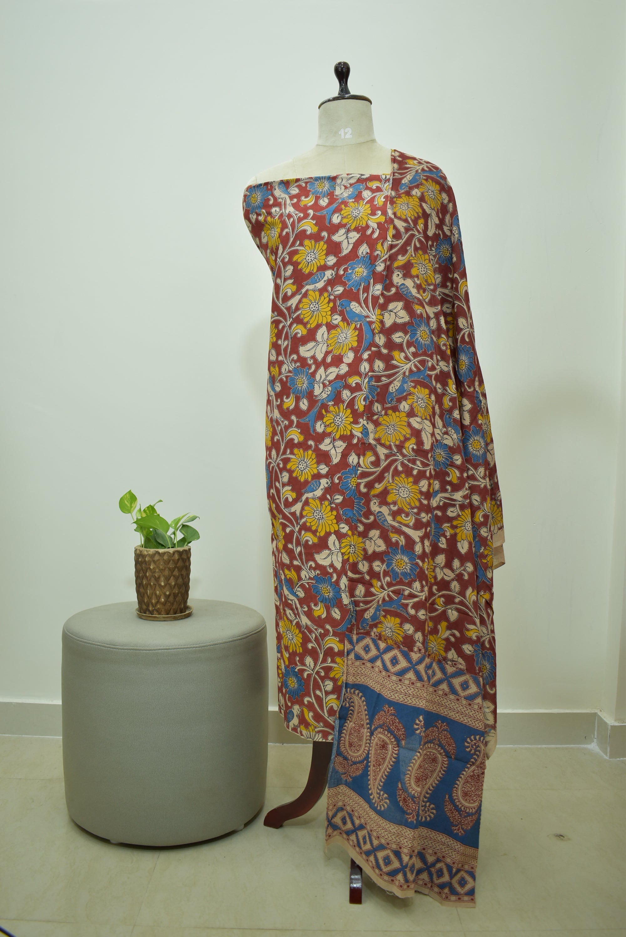 Red Kalamkari 2pcs Set