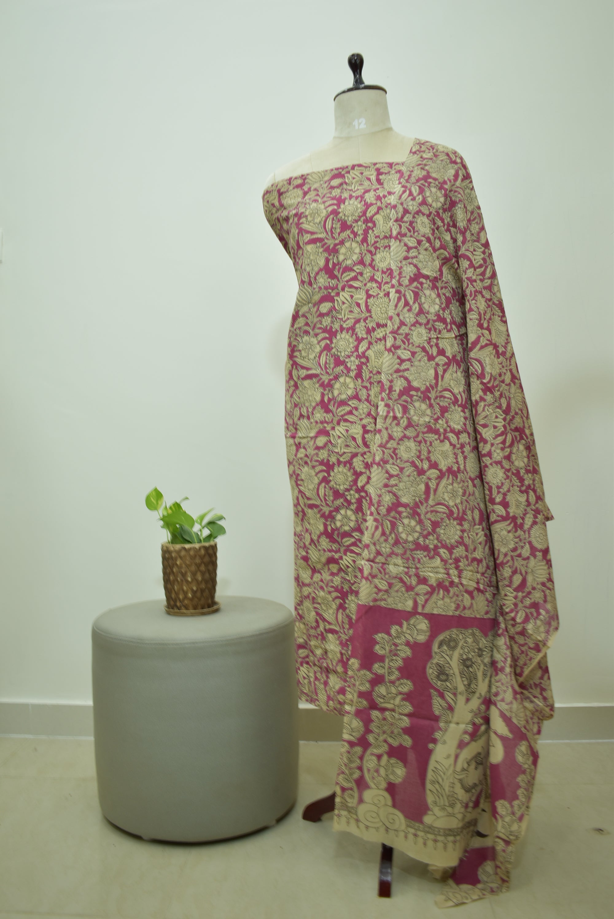 Pink Kalamkari 2pcs Set