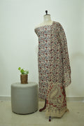Cream Red Kalamkari 2pcs Set