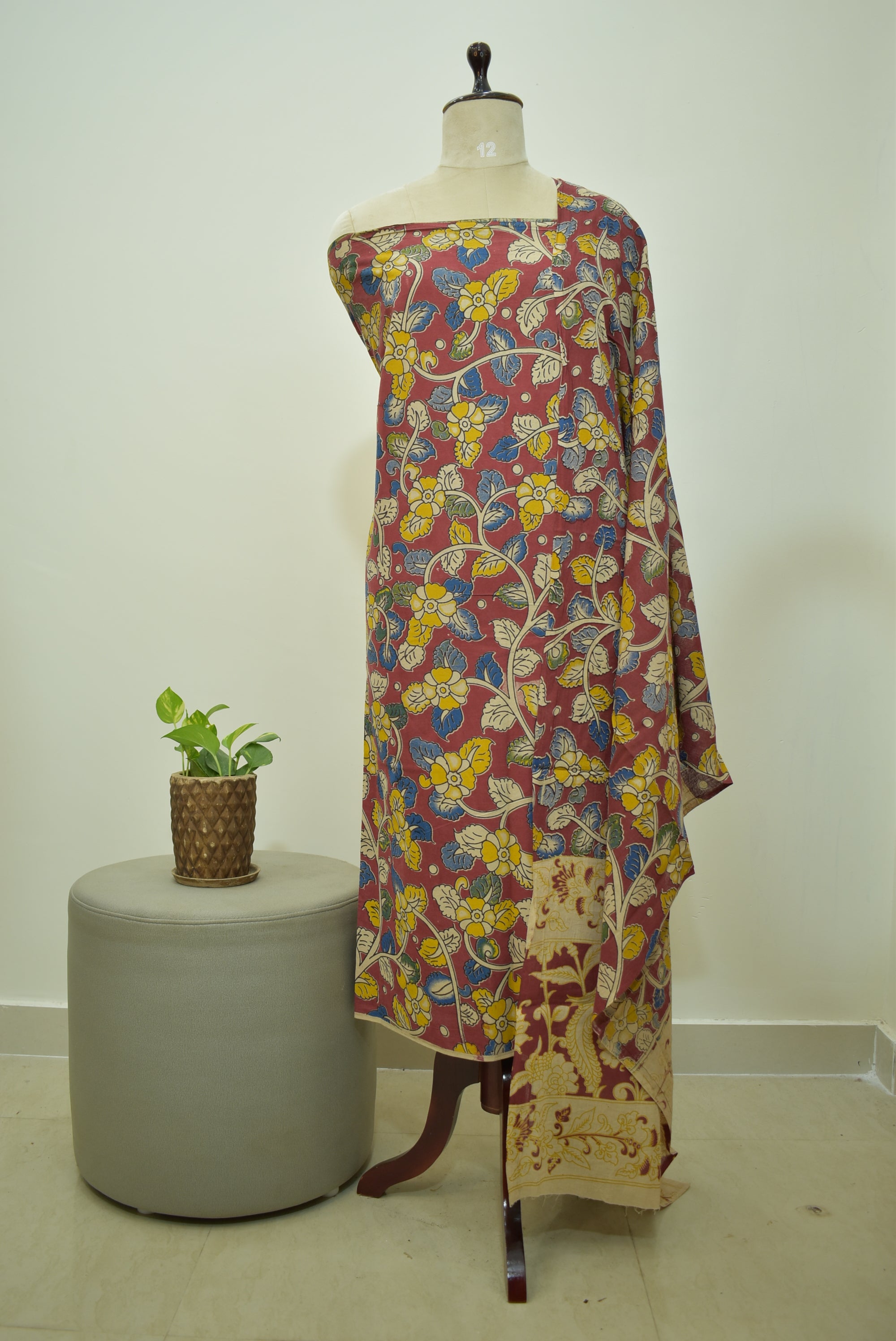 Red Yellow Kalamkari 2pcs Set