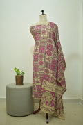 Beige Pink Kalamkari 2pcs Set