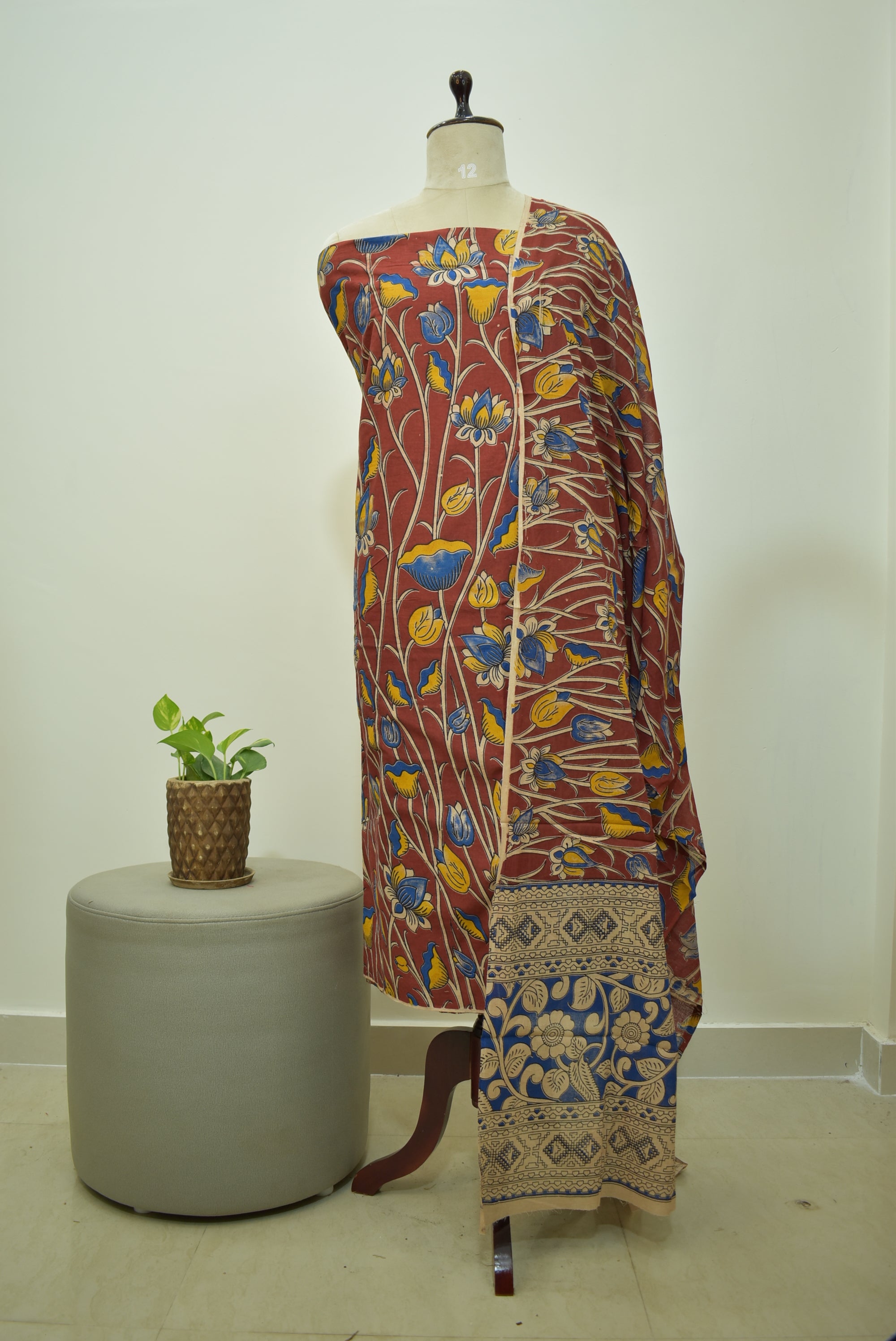 Red Kalamkari 2pcs Set