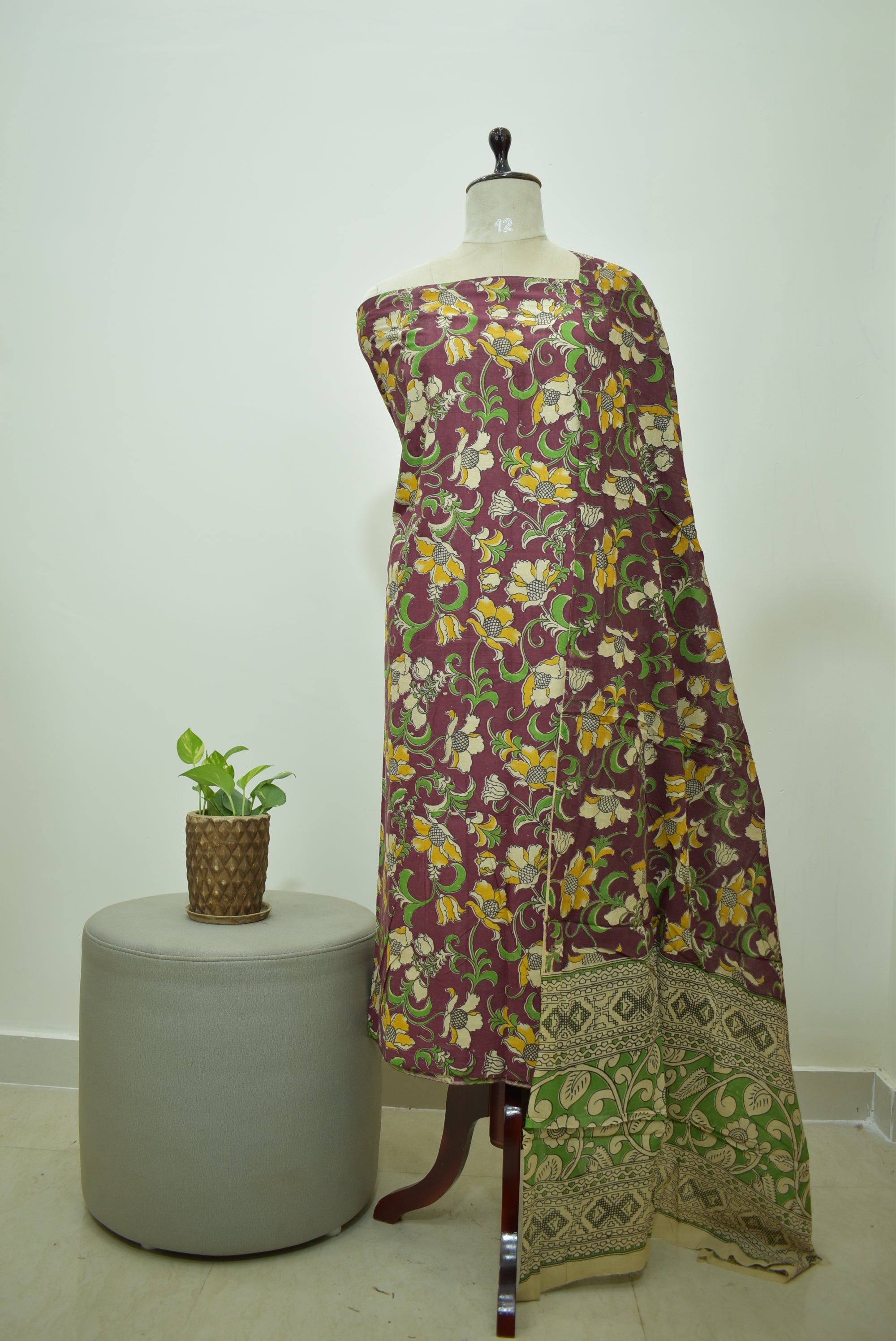 Maroon Kalamkari 2pcs Set