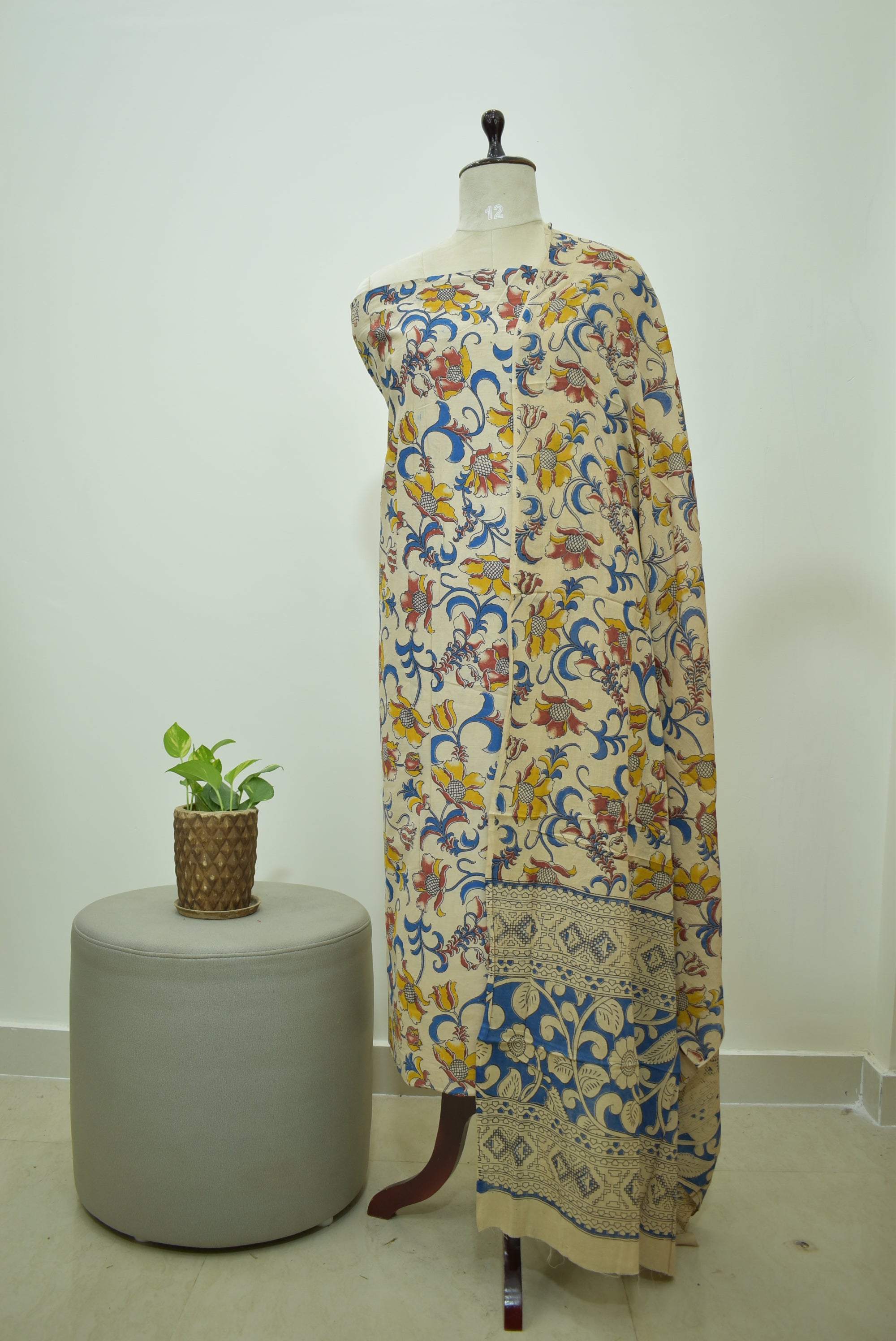 Beige Kalamkari 2pcs Set