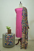 Pink Blue Kalamkari 3pcs Set