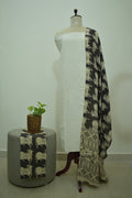 White Black Kalamkari 3pcs Set