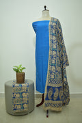 Blue Beige Kalamkari 3pcs Set