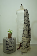 White Black Kalamkari 3pcs Set