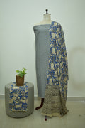 Grey Blue Kalamkari 3pcs Set