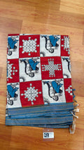 Blue Red Kalamkari Dupattas