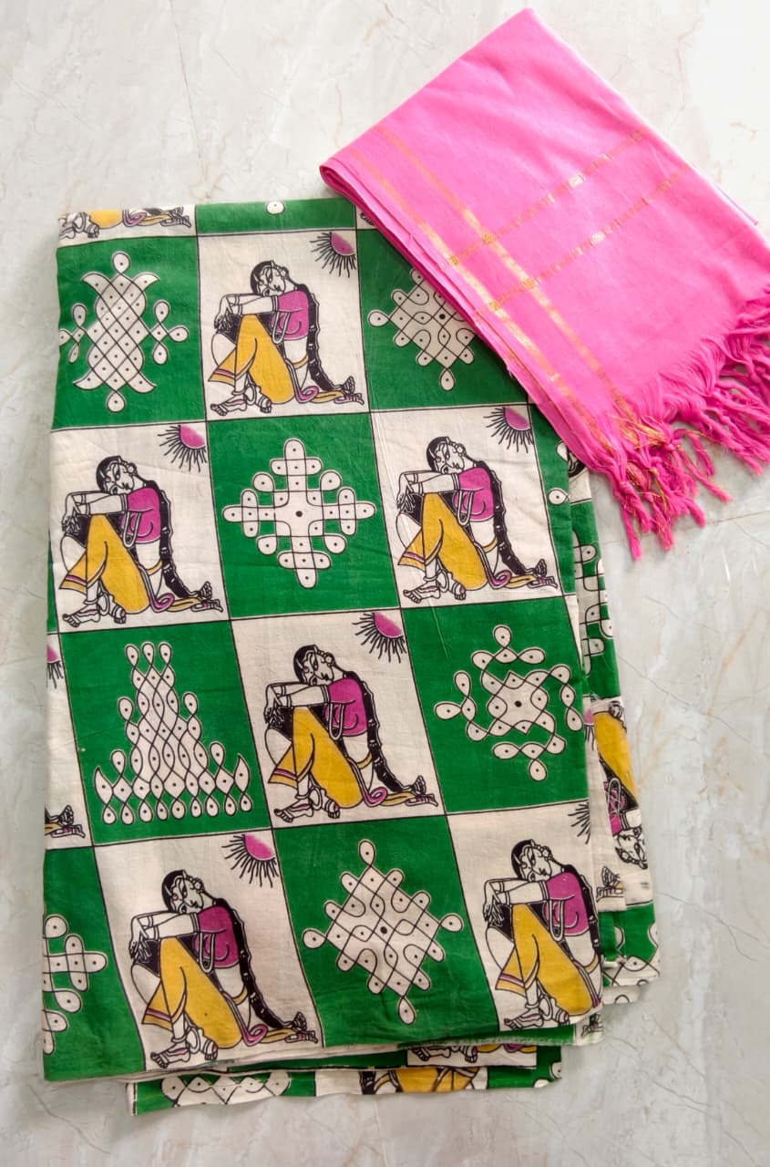 Kalamkari Cotton Set KTCD04